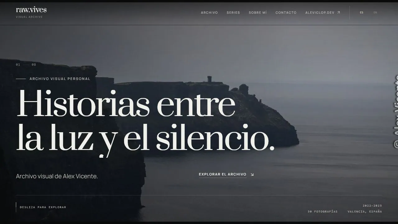 raw.vives — Captura del sitio publicado